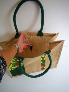 ถุงปอกระเจาพิมพ์ลายแบบกำหนดเองพร้อมที่จับงานแฮนด์เมดใช้งานประจำวันกระเป๋ากระสอบผ้าใบธรรมชาติคุณภาพดีเยี่ยมใช้ช้อปปิ้ง - Product Image 5