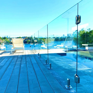 Ringhiere in Acciaio Inox 2205 ALD DIY per Balconi in Vetro, Balaustre per Terrazze/Ville/Muri, Corrimano di Sicurezza per Scale Esterne e Piscine, Finitura Spazzolata - Product Image 1