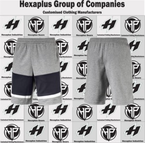 Unisex Vintage All-Over Print Sweat <b>Shorts</b> 100% Cotton French Terry Solid Pattern Custom Embroidered <b>Patch</b> Logo Elastic Waist - Product Image 4