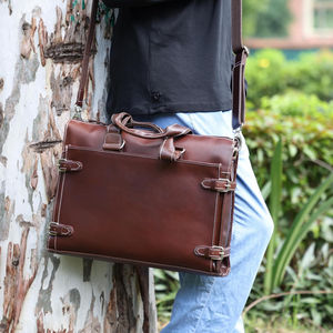 Professional Office Briefcase Hot Selling Leather <b>Men</b> <b>Messenger</b> <b>Bag</b> Waterproof Leather Laptop Large - Product Image 6