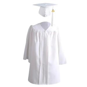 Vestido académico negro brillante y Mate personalizado, vestido de graduación y sombrero para ceremonia universitaria de adultos 2024, venta al por mayor, la mejor calidad - Product Image 4