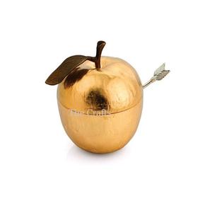 Servidor de frutas secas de diseño atractivo en caja de servicio de nueces de color dorado de aluminio para uso doméstico en hoteles y restaurantes - Product Image 1