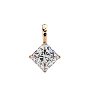 Premium Sense Princess Square Lab-Grown CVD Diamond Pendant en oro blanco IGI Certified para bodas y fiestas de mujeres - Product Image 1