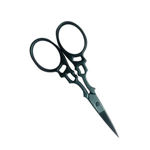 Ciseaux professionnels à lame droite noire en acier inoxydable pour les ongles Ciseaux de beauté de précision pour le salon Vente en gros - Product Image 3