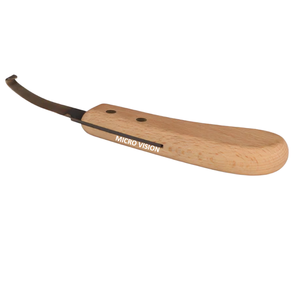 Nouveauté Couteau à sabot maréchal-ferrant avec manche en bois Lame étroite Instrument vétérinaire main gauche et droite - Product Image 3