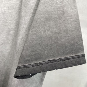 Camiseta lavada con ácido de manga corta de algodón de verano de gran tamaño para hombre, ropa de calle con hombros caídos y patrón de logotipo de microfibra - Product Image 6