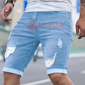 Pantalones cortos de mezclilla para hombre con logotipo personalizado al por mayor, servicio OEM, pantalones cortos de mezclilla con etiqueta privada recién llegados para hombre - Product Image 6