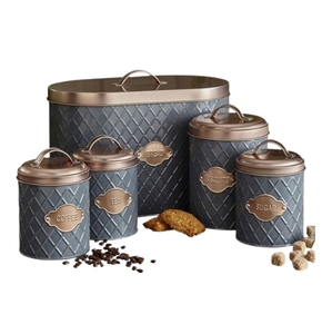High Selling Storage <b>Bin</b> Metal Farmhouse Canister Metal Container for Home Kitchen at Low Price - Product Image 3