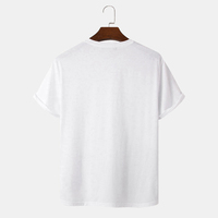 T-shirt à manches courtes pour homme de marque, logo personnalisé imprimé, 100% coton, tricot léger, lavé, respirant, écologique, anti-UV