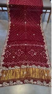 Sari en soie pure de qualité supérieure, broderie traditionnelle, sari en soie pure en vente à prix réduit - Product Image 3