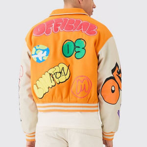 Veste universitaire de qualité supérieure avec logo personnalisé, broderie sur le devant, imperméable, respirante, streetwear d'hiver, veste d'équipe scolaire - Product Image 2