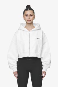 Women's Essential Winter <b>Cropped</b> Hoodie Custom 100% Cotton French Terry <b>Top</b> of High Quality Branded with Hooded Collar and logo - Product Image 6
