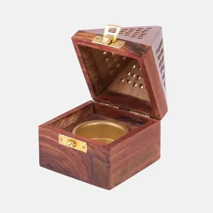 Soporte de madera Loban Dhoop en forma de pirámide, caja Dhoop pequeña - Product Image 3