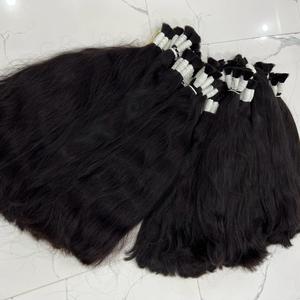 วัสดุผมมนุษย์แท้ธรรมชาติสีดำล้วนสำหรับทำสีผมจากเวียดนาม - Product Image 2