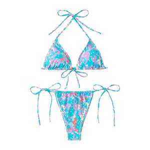 Vente chaude Nouvel ensemble de bikini coupe haute imprimé pour femmes avec soutien-gorge et culotte sans couture à motif animal - Product Image 1