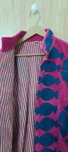 Chaqueta de Terciopelo Indio, Estilo Bohemio Hippie, Unisex, Bordado a Mano Suzani, Ropa de Fiesta para Mujer, para Primavera y Otoño - Product Image 3