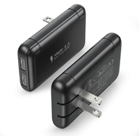 Chargeur USB ultra-fin OEM ODM HNT 18W QC3.0, chargeur rapide à double port, chargeur de voyage pour téléphone portable, appareil Android
