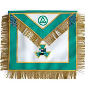 Tablier personnalisé Regalia avec bord décoratif lisse et point fin parfait pour l'uniforme de cérémonie et le port de l'événement rituel - Product Image 3