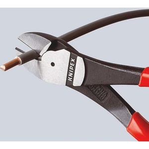 For KNIPEX 140 mm Heavy-Duty Polished <b>Side</b> <b>Cutters</b> with Form 0 Multi-Component Plier Handles - Product Image 3