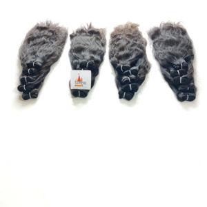 Máquina de doble trama Indian Temple fabrica 100% procesamiento ninguno cutícula alineada paquete al por mayor extensiones de cabello humano - Product Image 1