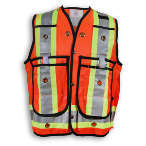 Construcción de chaleco de seguridad con múltiples bolsillos Hi Vis personalizado - Product Image 1