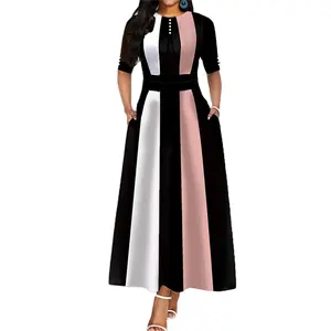 Luxe Damesjurk Borduurlogo Custom Abayas Dubai Vrouwen Open Abaya Moslim Jurken Multi Kleur Voering Combo Frock