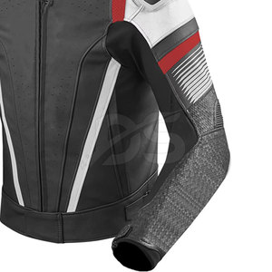 เสื้อแจ็คเก็ตขี่มอเตอร์ไซค์ หนังวัว กันลม ป้องกัน สำหรับขี่ในฤดูหนาว คุณภาพสูง - Product Image 4