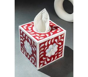 Soporte de caja de pañuelos con incrustaciones de hueso de color personalizado perfecto trabajo pulido a mano para artículos de mesa - Product Image 5