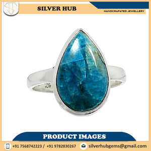 925 plata esterlina 100% anillos de apatita natural joyería fina OEM y ODM al por mayor compromiso joyería fina proveedor indio fábrica - Product Image 6