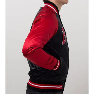 Chaqueta de satén del equipo universitario abrigo de béisbol de satén unisex chaqueta de bombardero de moda de satén ligero para logotipos bordados para hombre - Product Image 6