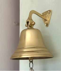 Thème nautique de cloche de bateau en laiton massif fait à la main de qualité supérieure pour tenture murale et décoration intérieure en finition polie brillante - Product Image 4