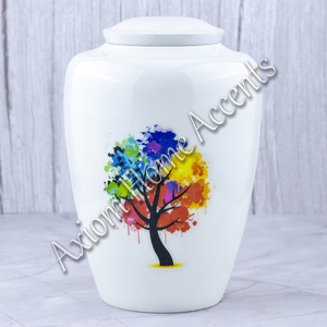 Elegante urna de cremación de aluminio con acabado pulido Hermoso recuerdo conmemorativo de Axiom Home Accents - Product Image 5