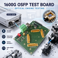 Carte de test de module optique OSFP 1600G à faible coût de remplacement avec connecteurs RF sans soudure pour le test de câbles optiques