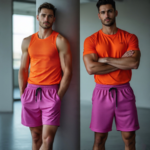 Pantalones cortos de malla de poliéster para mujer, ropa deportiva, cintura con cordón, pantalones cortos de Yoga para gimnasio, pantalones cortos de malla de entrenamiento transpirables holgados para mujer - Product Image 4