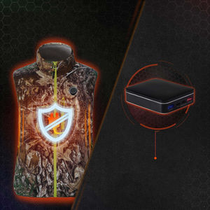 Gilet de chasse et de pêche en plein air, camouflage orange vif, matériau imperméable, respirant, chauffant, camouflage jungle, Pakistan - Product Image 3