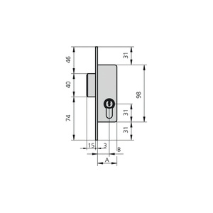 Serratura CVL 1983A25/5 per Carpenteria Metallica - Product Image 2