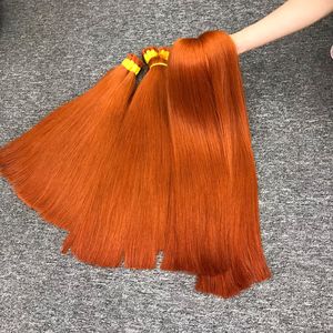 Naranja 100% Virgen Remy Cutícula recta alineada Extensiones de cabello humano vietnamita Cabello vietnamita a granel - Product Image 6