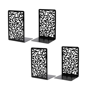 Serre-livres en fer Forme rectangulaire et type Animal Creative Book End Haute qualité par feuille de fer faite à la main et Acacia Design Serre-livres - Product Image 2