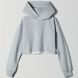 Sudadera con Capucha Larga Unisex, Logotipo Bordado, para Entrenamiento, Invierno, Franela, Impresión Digital, 100% Algodón Orgánico, Color Sólido - Product Image 4