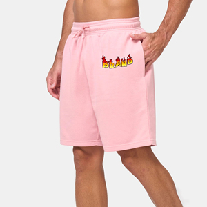 Pantalones cortos de lana de algodón de alta calidad para hombre, transpirables, 100% algodón, logotipo serigrafiado, corte holgado con bolsillos laterales, pantalones cortos para hombre - Product Image 4