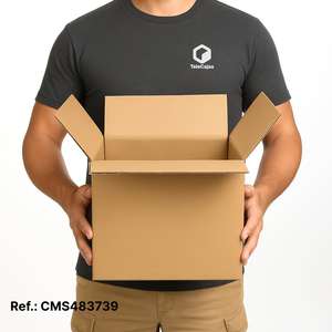 Caja de Cartón Marrón Económica y Funcional con Solapas de 48,5 x 37,5 x 39,5 cm Sin Asas para Envío y Almacenamiento - Product Image 3