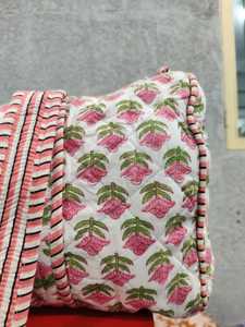 Sac de sport indien fait à la main en coton matelassé imprimé floral réversible de taille moyenne Boho sac de sport sacs seau pour femmes sans fermeture éclair - Product Image 4