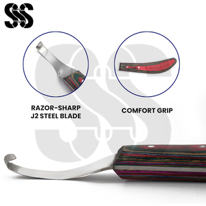 Cuchillo para Cascos de Caballo de Acero Inoxidable con Hoja Curva Afilada, Mango Ergonómico, Totalmente Personalizable, de Buena Calidad y al Mejor Precio - Product Image 2