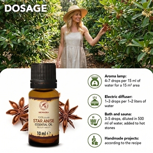 Huile Essentielle d'Anis Étoilé 100% Pure 10ml - Extrait d'Épice d'Aromathérapie Illicium Verum - Product Image 4