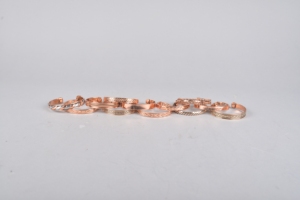 Bracelet magnétique en cuivre pur solide avec extrémités arrondies pour soulager la douleur de l'arthrite, design minimaliste ajustable et fin, santé - Product Image 3