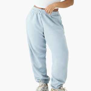 Pantalon de survêtement 2025 polyester/coton pour femmes, logo personnalisé sérigraphié, streetwear surdimensionné, coupe boxy, lavé en hiver, nouvel arrivage - Product Image 2