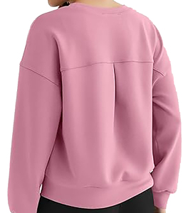 Sweatshirts tricotés OEM Crewneck casual Broderie Lettres Loose Drop Shoulder Figures Manches Longues Respirant Écologique - Product Image 2