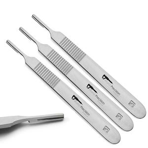 ด้ามมีดผ่าตัด BP หมายเลข ชุดเครื่องมือผ่าตัดกระดูกและข้อแบบแมนนวล 3 ชิ้น ทำจากสแตนเลส ใช้ซ้ำได้ ฆ่าเชื้อได้ด้วยหม้อนึ่งความดัน - WORLD PRECISION SURGICAL - Product Image 3