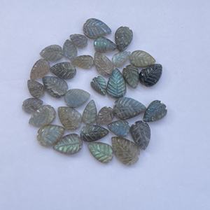 Labradorite grise naturelle 8mm 10mm 12mm pierre grise sculptée à la main feuille pierre précieuse en vrac fleur sculpture pierres semi-précieuses fines AAA - Product Image 3