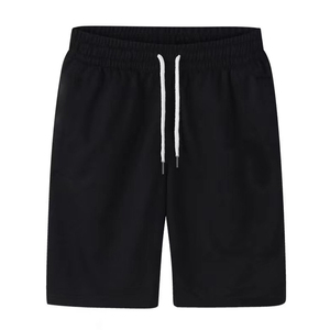 Wholesale Custom Eco-Friendly Breathable Quick Dry Button Fly Mens <b>Shorts</b> Polyester Cotton Solid <b>Black</b> Office Lady - Product Image 2